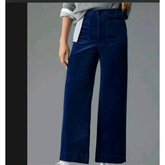 Maeve by Anthropologie Pants - Maeve Colette Wide-Leg navy cords